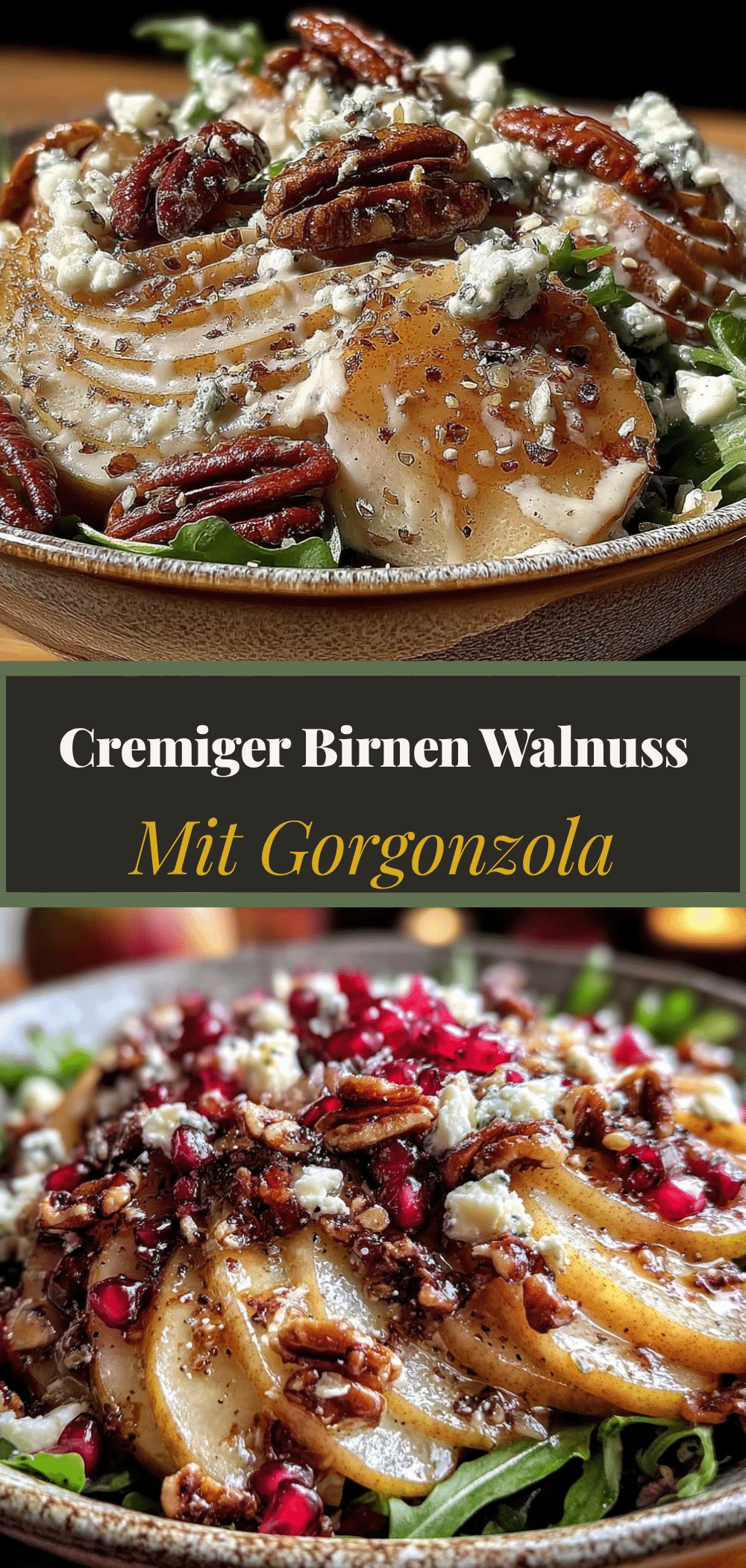 Erntedankfest Birnen-Walnuss-Salat mit Gorgonzola: Quick Dinner 5 Birnen-Walnuss-Salat mit Gorgonzola recipe
