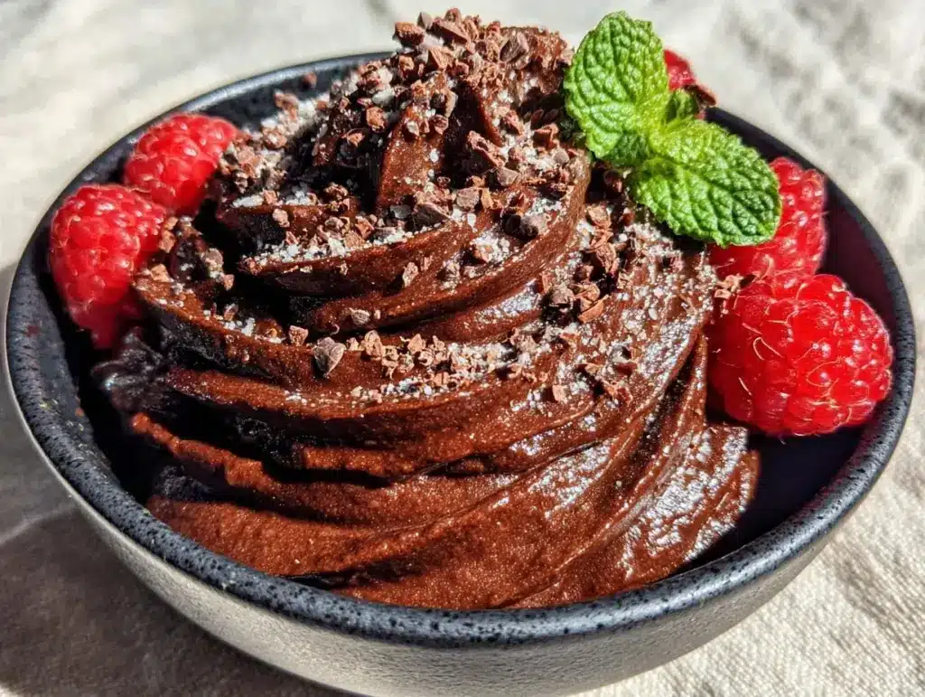 cremige vegane Schokoladen-Mousse - featured image