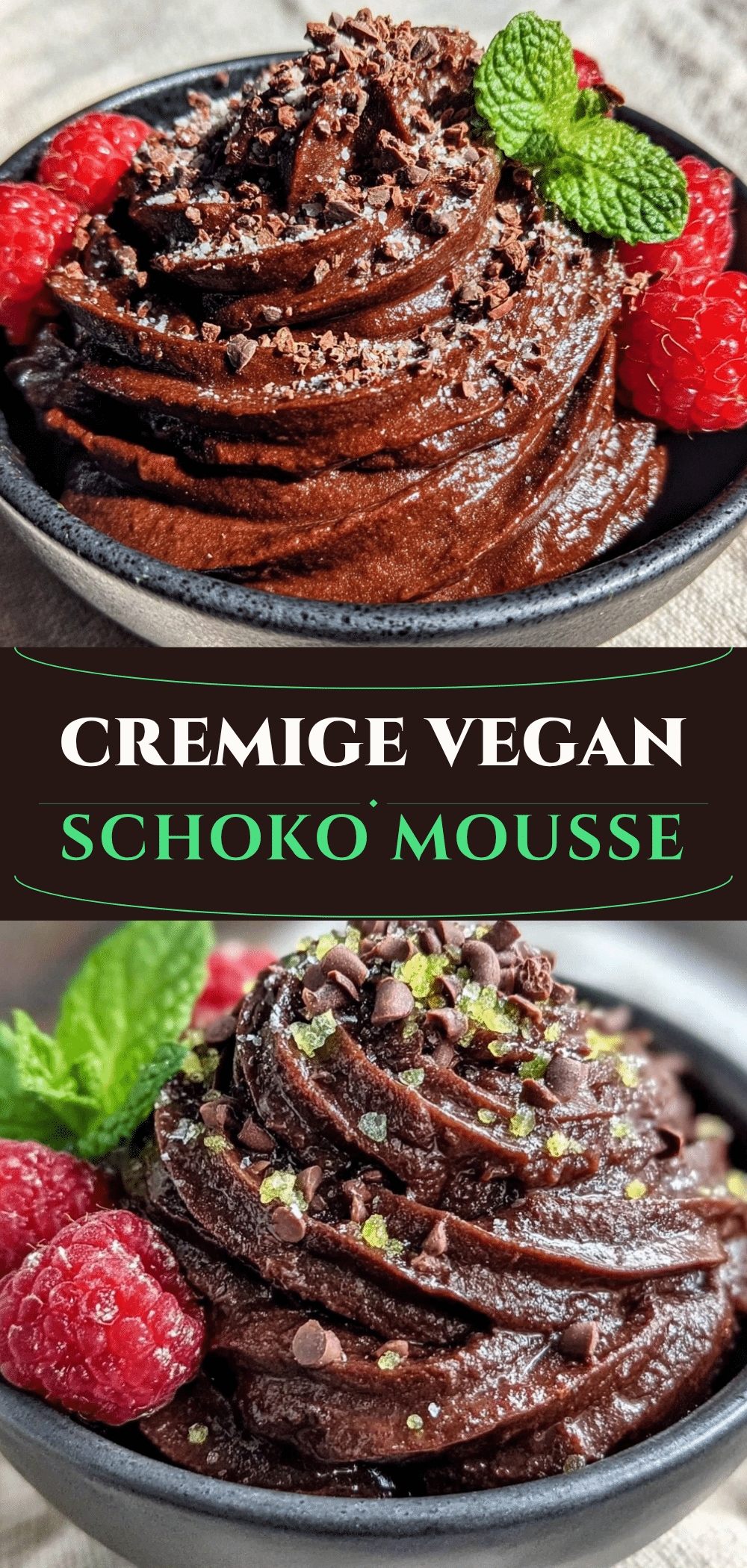 Cremige Vegane Schokoladen-Mousse: 5 Min. Perfekt! 5 cremige vegane Schokoladen-Mousse recipe