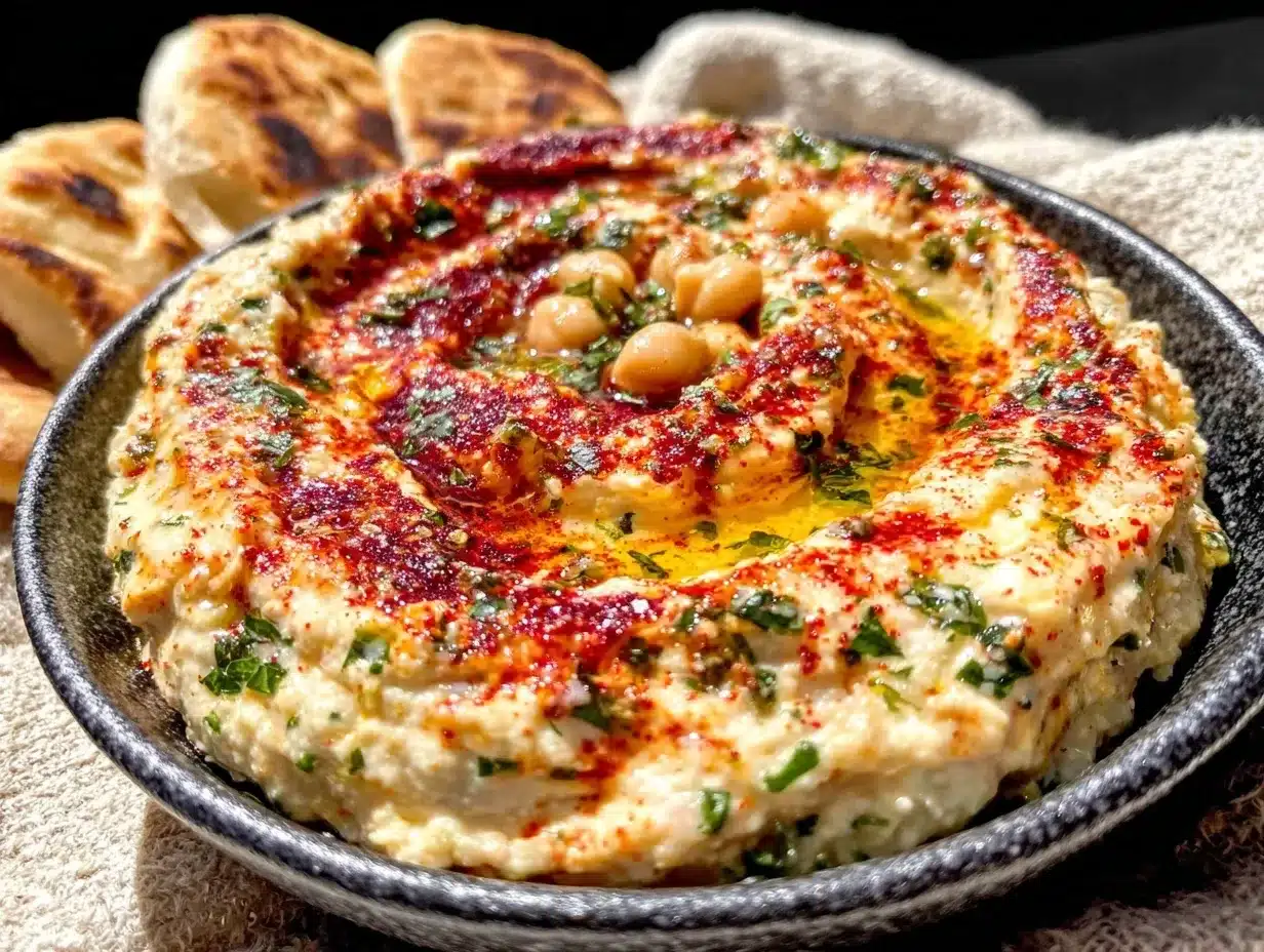 Cremiger Hummus mit Paprika: Perfekt in 10 Min 4 Cremiger Hummus mit Paprika preparation steps