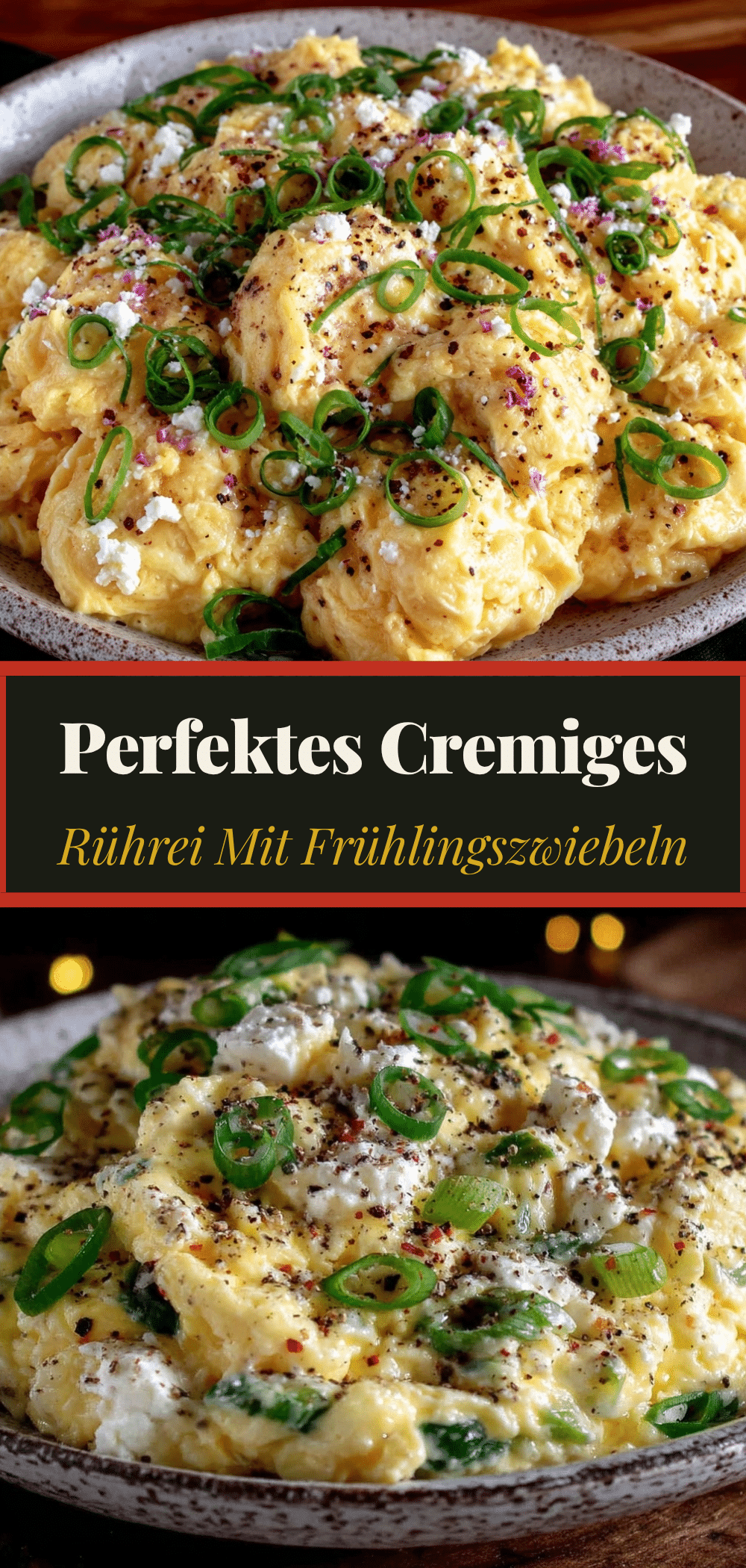 Cremiges Rührei: 5min Snacks für stressige Abende 5 Cremiges Rührei mit Frühlingszwiebeln und Käse recipe