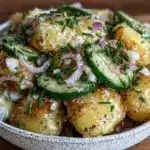 knackiger Kartoffelsalat mit Gurken - featured image