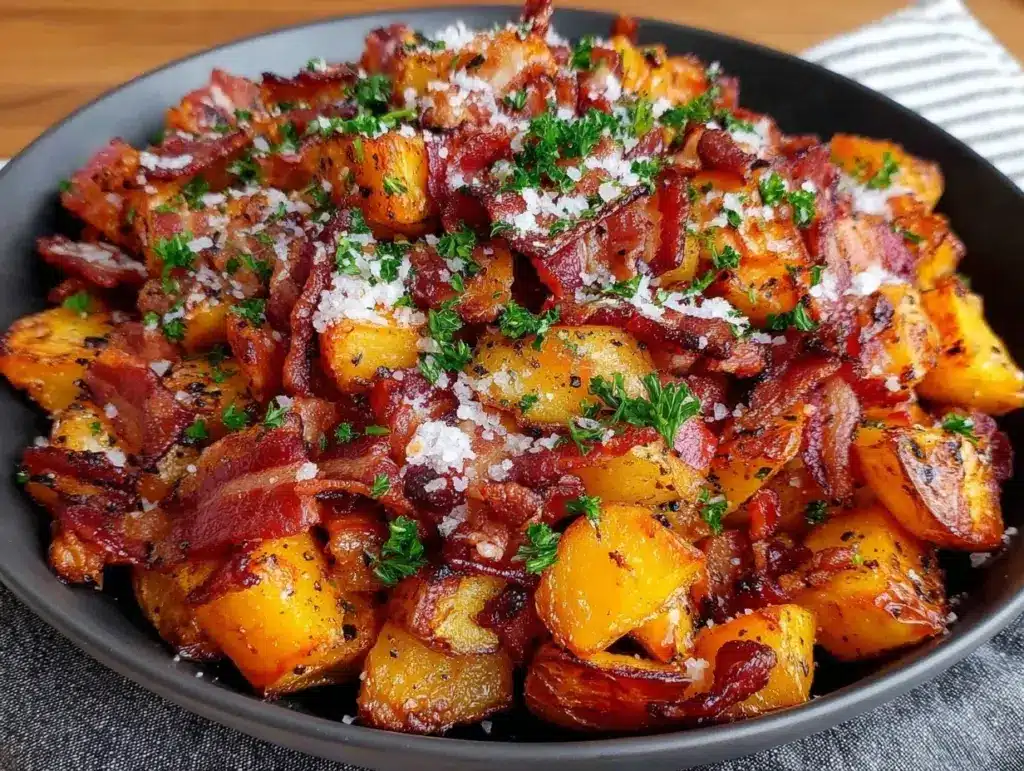 knusprige Bratkartoffeln mit Speck - featured image