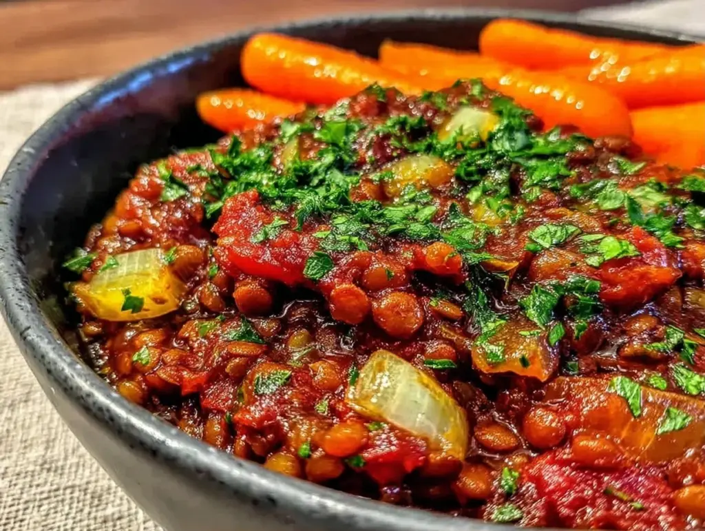 Linsenbolognese mit Karotten - featured image