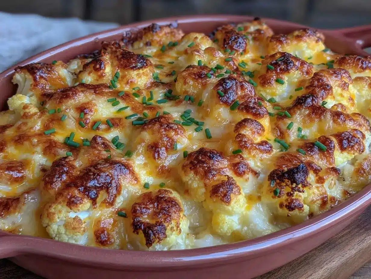 Low-Carb Blumenkohl-Käsegratin: 20 Min. Dinner Win 4 Low-Carb Blumenkohl-Käsegratin preparation steps