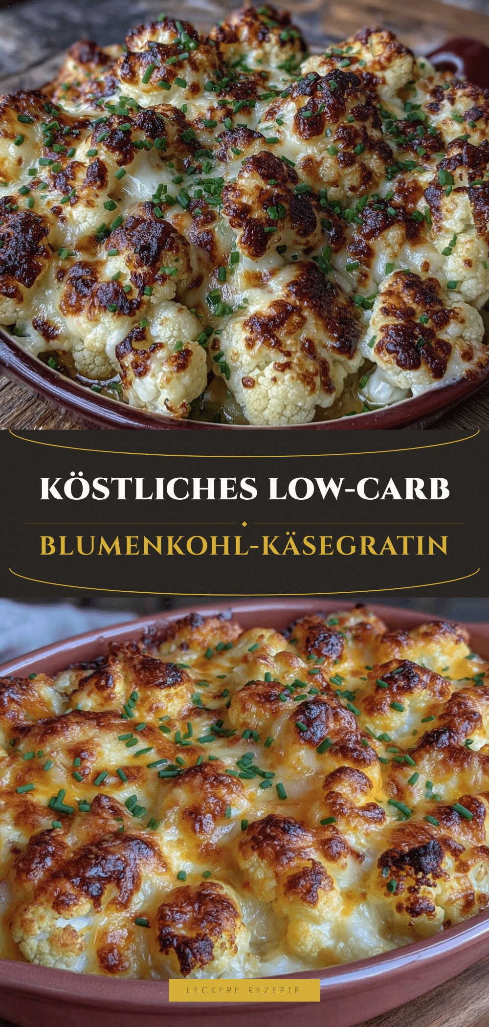 Low-Carb Blumenkohl-Käsegratin: 20 Min. Dinner Win 5 Low-Carb Blumenkohl-Käsegratin recipe