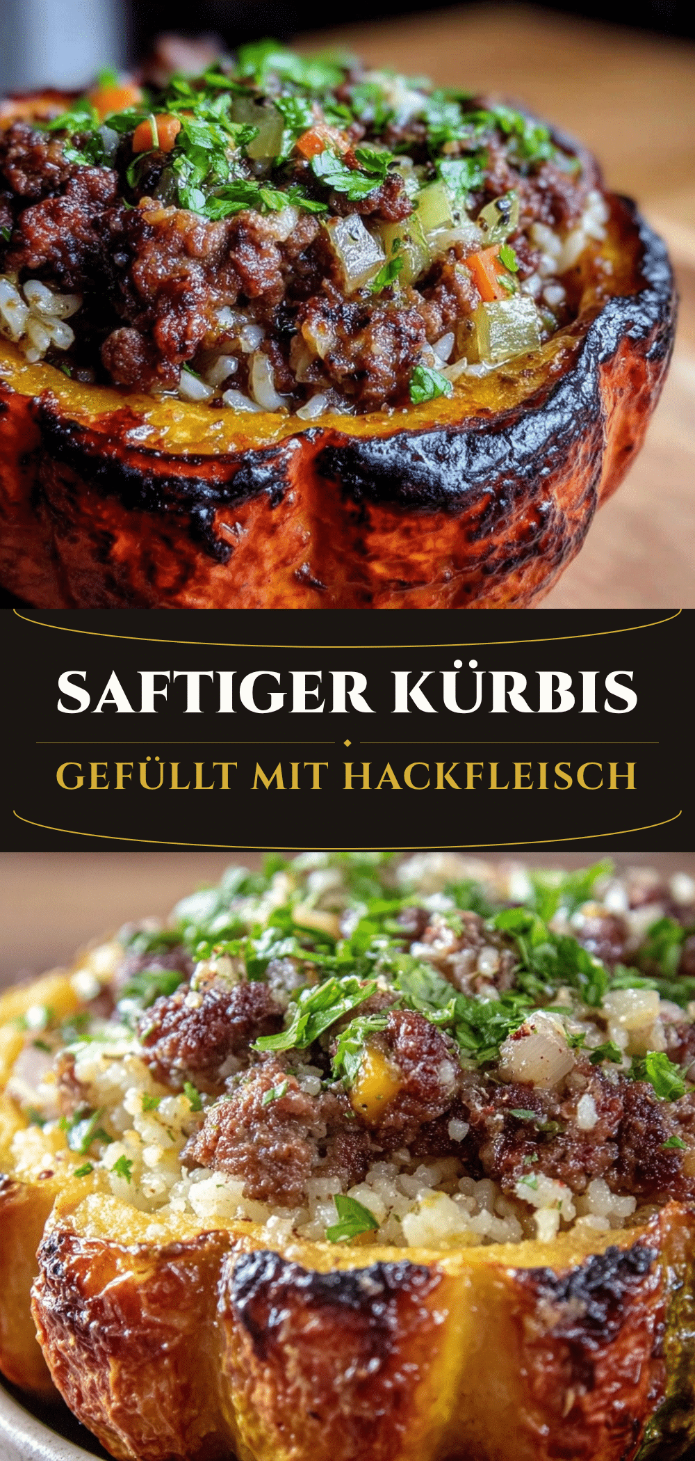 Saftiger Kürbis gefüllt mit Hackfleisch: Easy & Schnell 5 Saftiger Kürbis gefüllt mit Hackfleisch recipe
