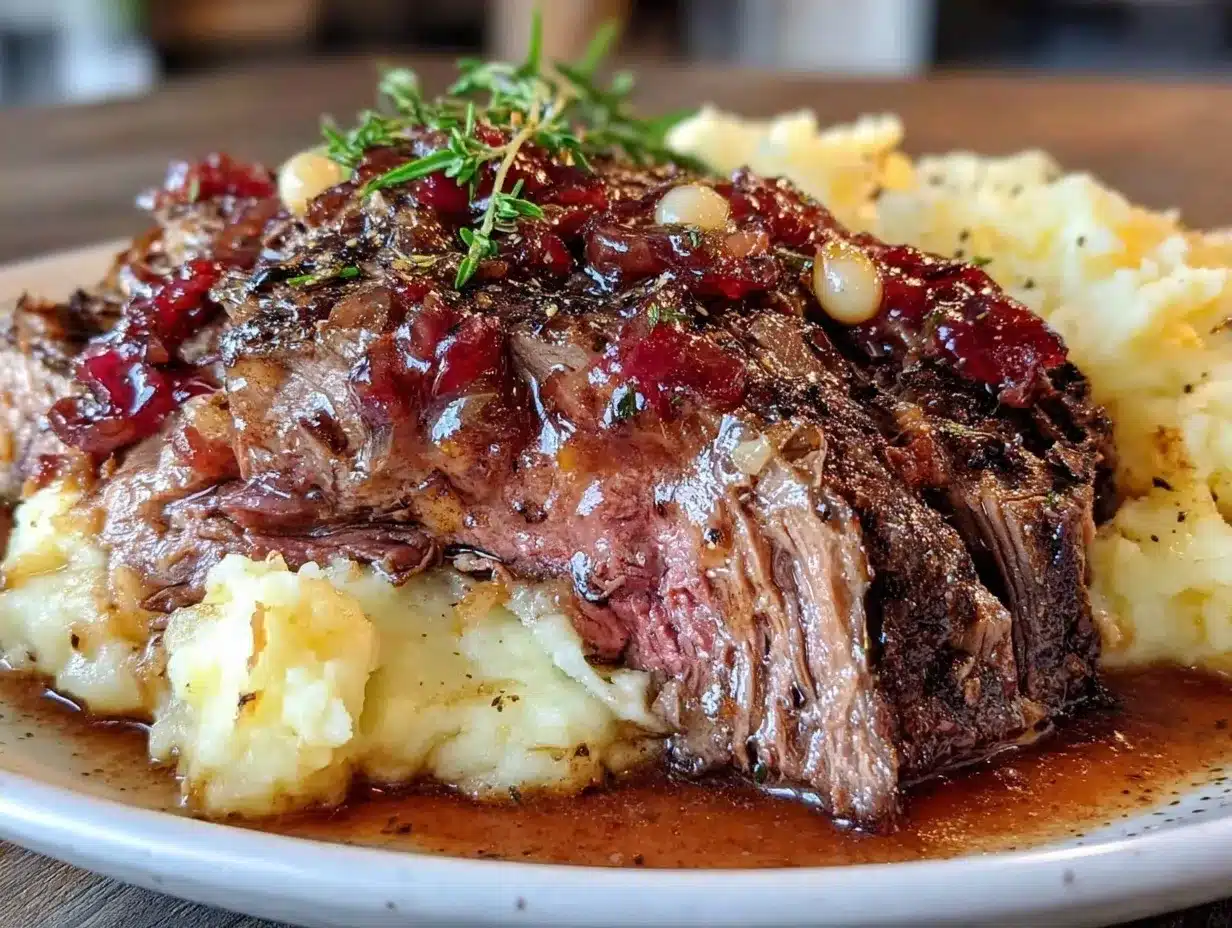 Saftiger Rinderbraten: 5pm Rettung mit Rotweinsoße 4 Saftiger Rinderbraten mit Rotweinsoße preparation steps