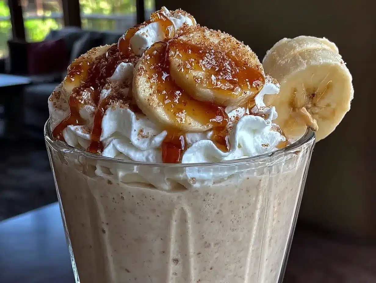 Vanille-Banane Smoothie: 5 Min. & 1 Glas 4 Vanille-Banane Smoothie preparation steps