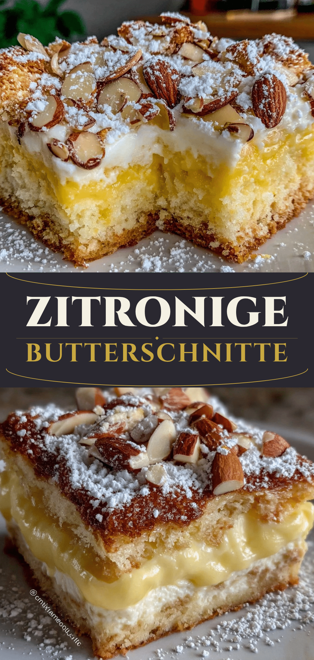 Zitronige Butterschnitte: 10 Min. Rezept 5 zitronige Butterschnitte recipe