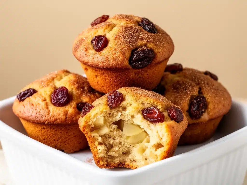 Bratapfel-Muffins mit Zimt und Rosinen - featured image