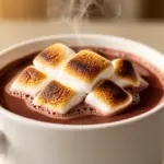cremige heiße Schokolade mit Marshmallows - featured image