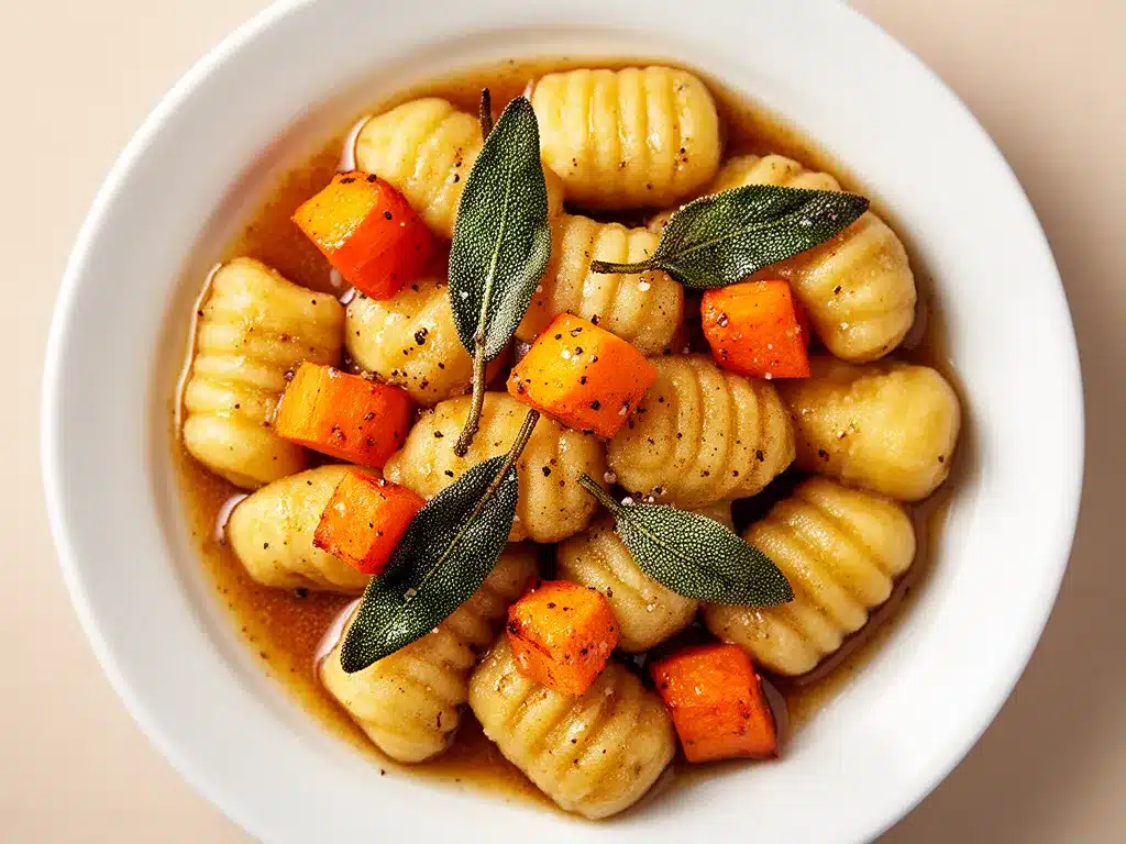 Cremige Kürbis-Gnocchi mit brauner Butter in 20 Min 4 Cremige Kürbis-Gnocchi mit brauner Butter preparation steps