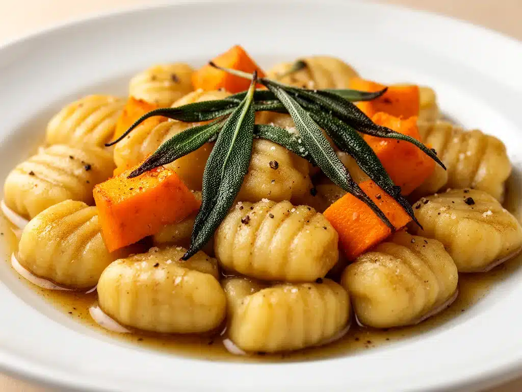Cremige Kürbis-Gnocchi mit brauner Butter - featured image