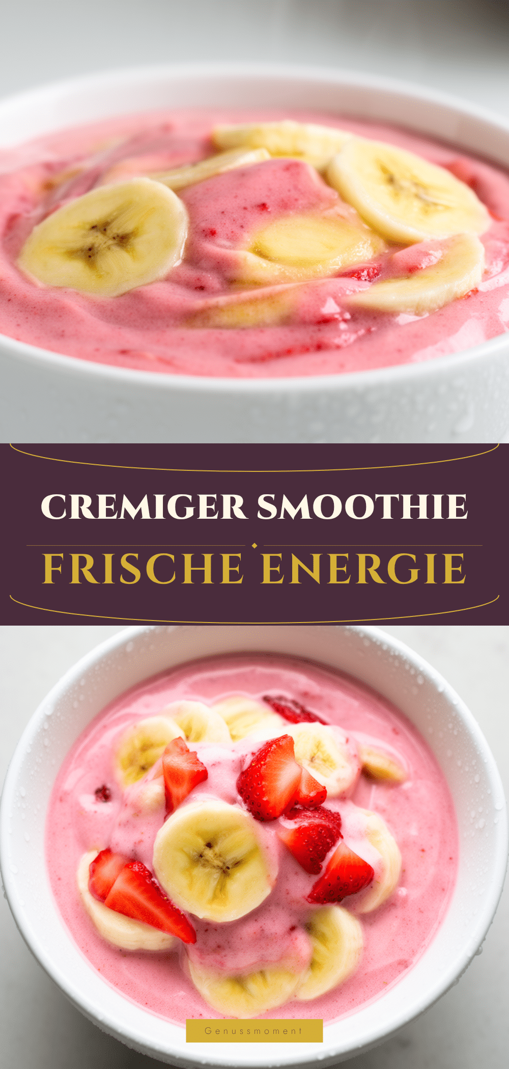 Cremiger Erdbeer-Bananen-Smoothie: 3 Min. Energie 5 cremiger Erdbeer-Bananen-Smoothie recipe