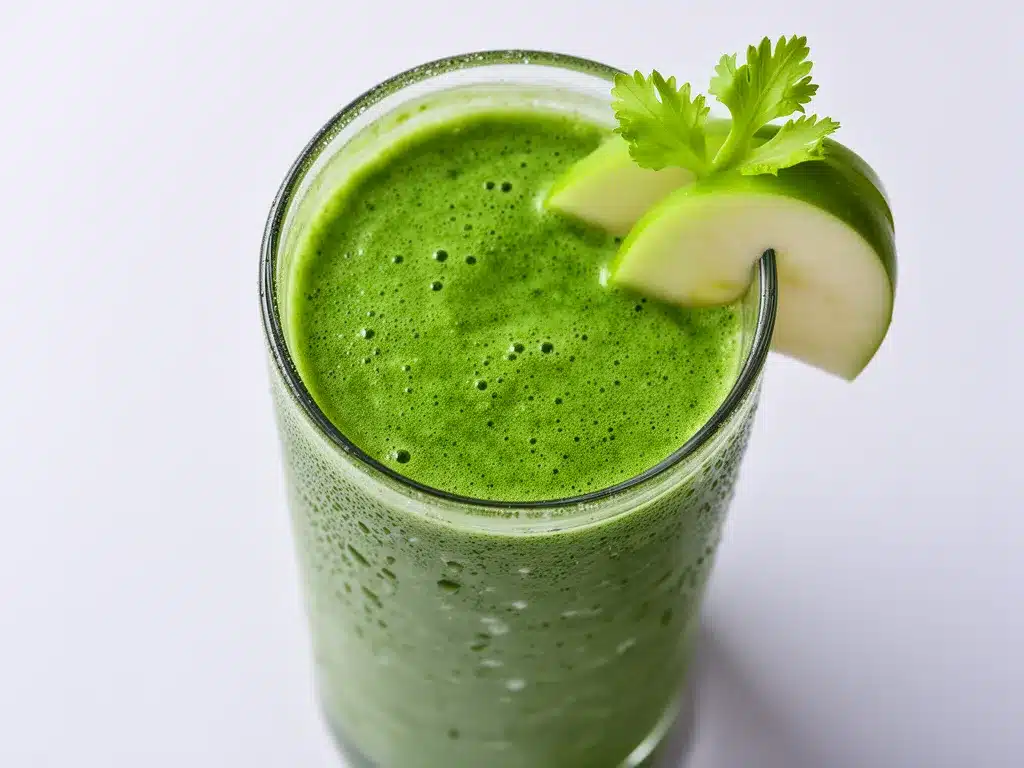 Cremiger Grüner Apfel-Sellerie Smoothie: 5 Min Energy Boost 4 cremiger grüner Apfel-Sellerie Smoothie preparation steps