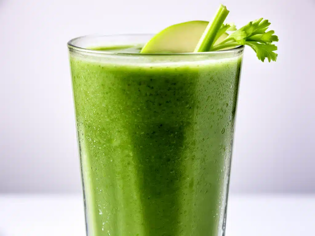 cremiger grüner Apfel-Sellerie Smoothie - featured image