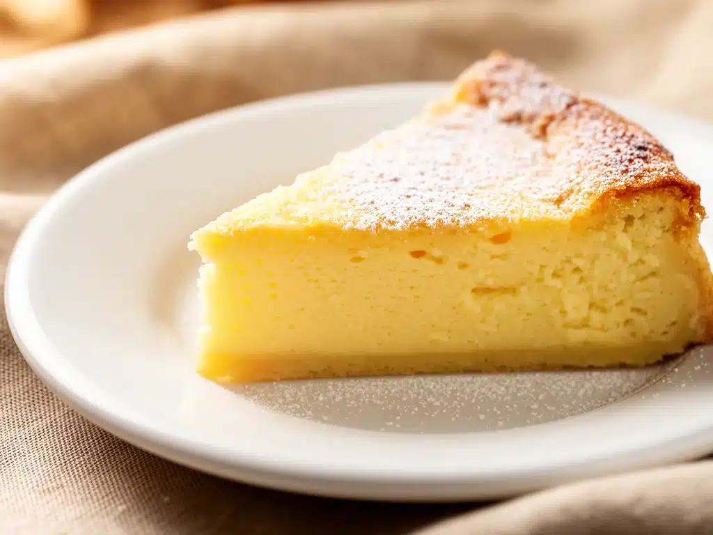 Cremiger Käsekuchen ohne Boden - featured image