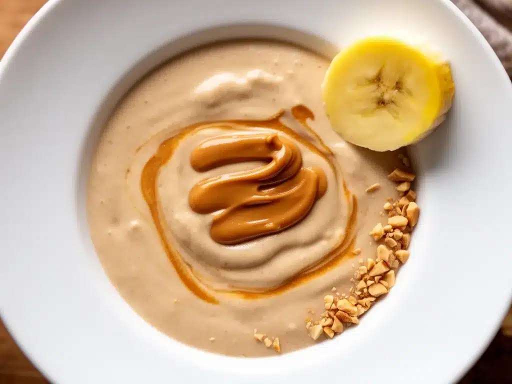 Cremiger Veganer Bananen-Smoothie mit Erdnussbutter: 5 Min. 4 cremiger veganer Bananen-Smoothie mit Erdnussbutter preparation steps