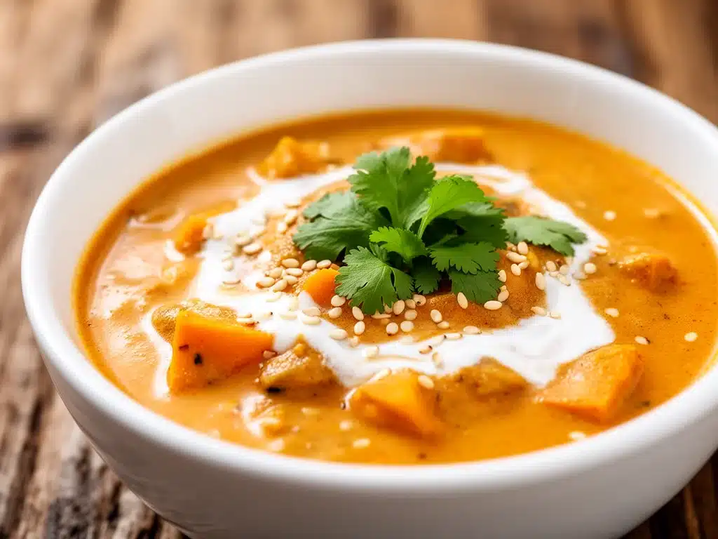 cremiges Kürbis-Curry mit Kokosmilch - featured image