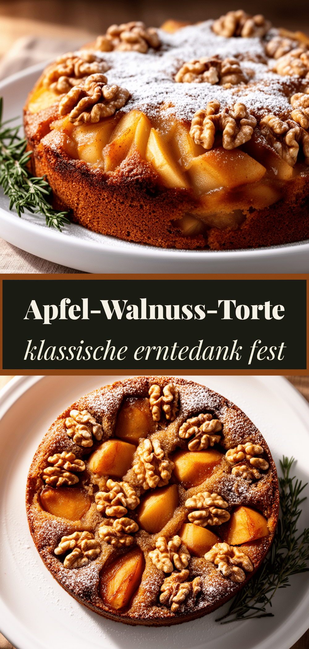 Erntedankfest Apfel-Walnuss-Torte: 5 Einfache Herbstrezepte 5 Erntedankfest Apfel-Walnuss-Torte recipe
