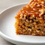 Erntedankfest Nusskuchen mit Karamellglasur - featured image