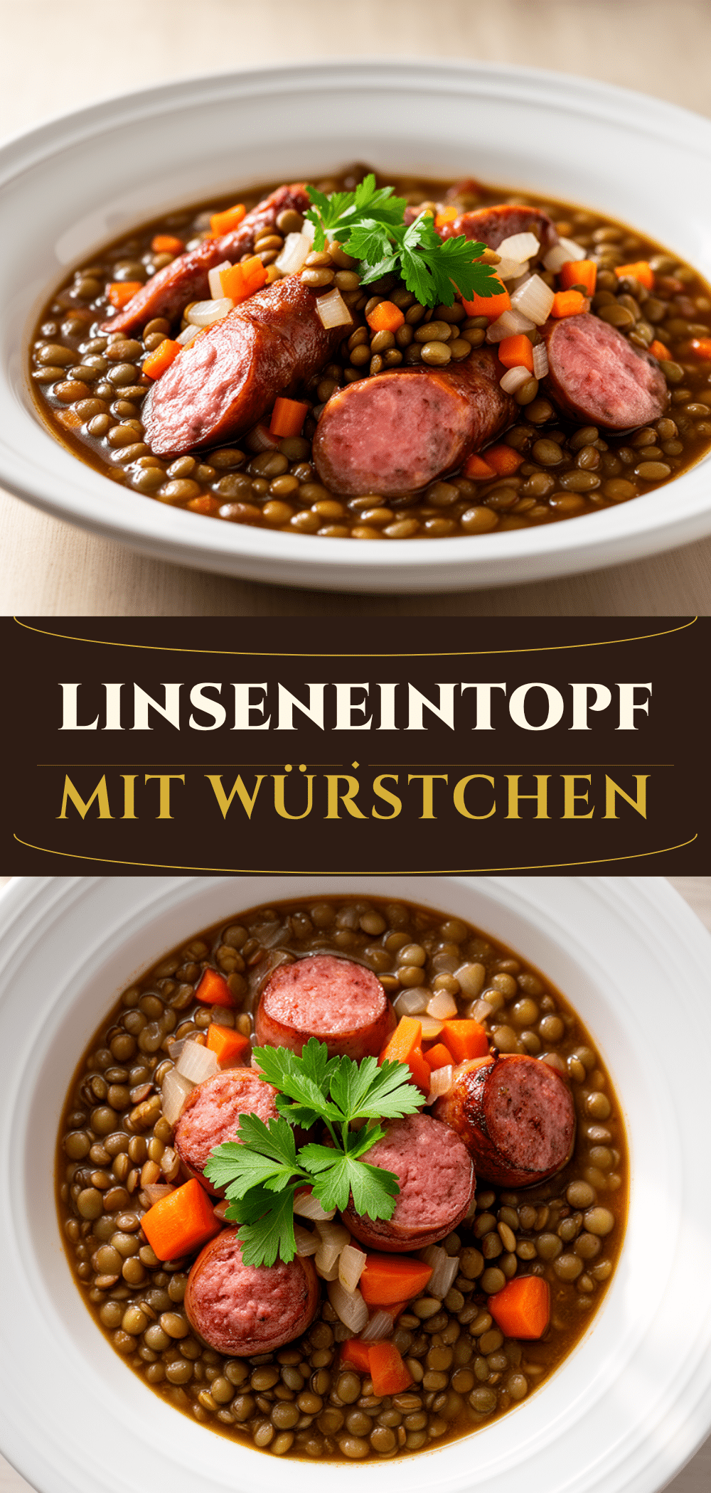 Günstiger Linseneintopf mit Würstchen in 30 Min 5 Günstiger Linseneintopf mit Würstchen recipe