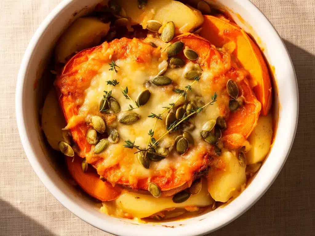 Autumnaler Kürbis-Kartoffel-Auflauf: 5 Schritte zur Cremigkeit 4 herbstlicher Kürbis-Kartoffel-Auflauf preparation steps