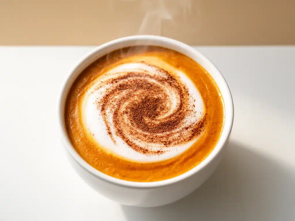 Herbstlicher Kürbisgewürz-Latte: Lecker in 5 Min. 4 Herbstlicher Kürbisgewürz-Latte preparation steps