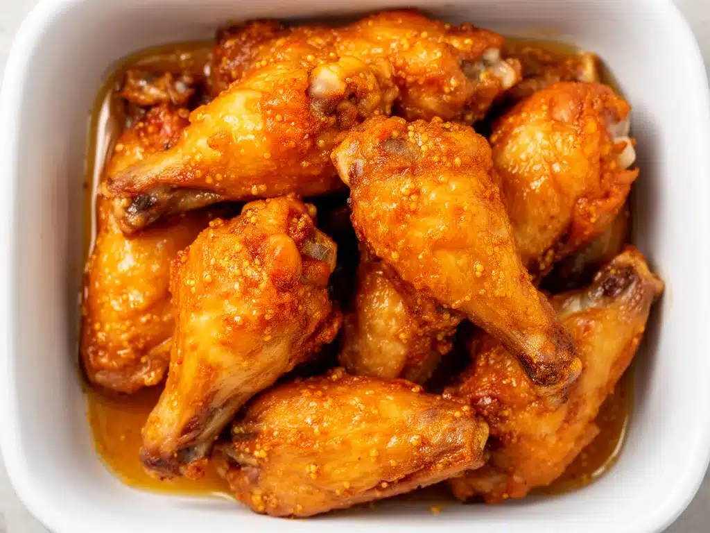 Knusprige Airfryer Hähnchen-Wings: Honig-Senf Rezept 4 Knusprige Airfryer Hähnchen-Wings preparation steps