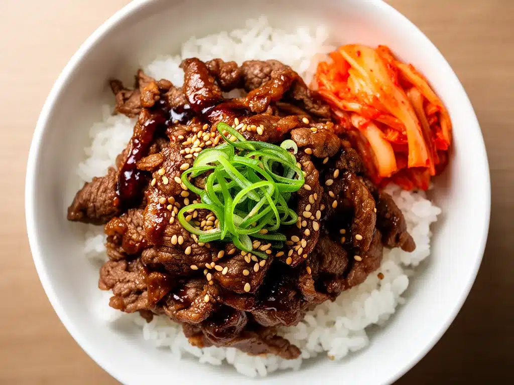 Koreanische Bulgogi Bowl: In 20 Min. 4 Koreanische Bulgogi Bowl preparation steps