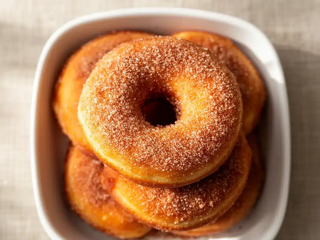 Luftige Airfryer Donuts: 15 Min. Zimtzucker-Rezept 4 Luftige Airfryer Donuts preparation steps