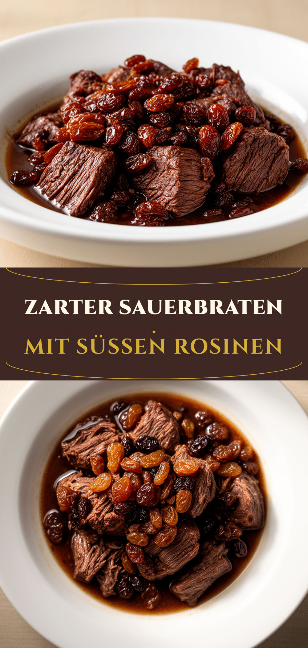 Rheinischer Sauerbraten: 6h marinieren 5 rheinischer Sauerbraten mit Rosinen recipe