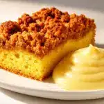 Rheinischer Streuselkuchen mit Vanillepudding - featured image