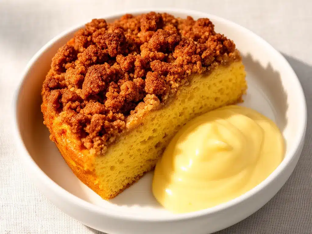 Rheinischer Streuselkuchen mit Vanillepudding: 5 Einfache Schritte 4 Rheinischer Streuselkuchen mit Vanillepudding preparation steps
