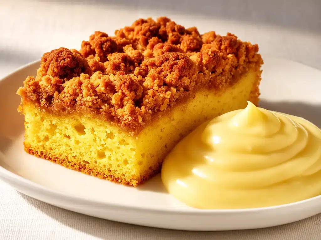 Rheinischer Streuselkuchen mit Vanillepudding - featured image