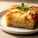 Saftiger Erntedank Birnenkuchen mit Mandeln - featured image