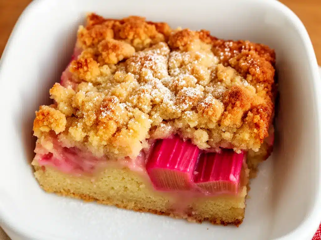Saftiger Rhabarberkuchen: Der einfachste Sommerkuchen 4 saftiger Rhabarberkuchen mit Streuseln preparation steps