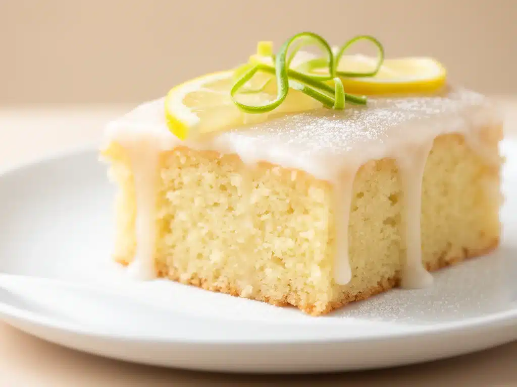Saftiger Zitronenkuchen mit Zuckerguss in 30 Min - featured image