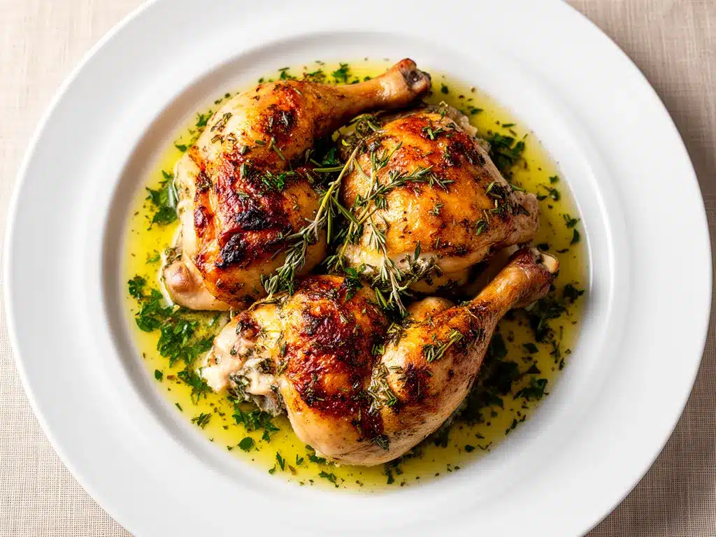 Saftiges Ofenhähnchen mit Kräuterbutter: Das perfekte Abendessen 4 Saftiges Ofenhähnchen mit Kräuterbutter preparation steps