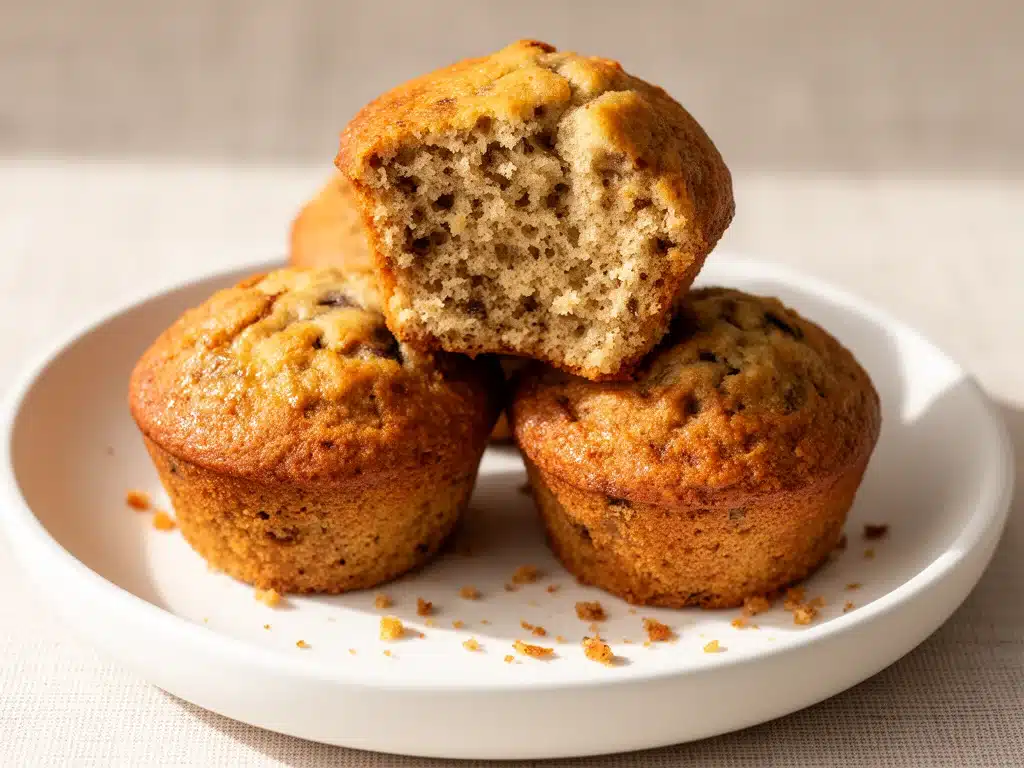 vegane Bananenmuffins ohne Zucker - featured image
