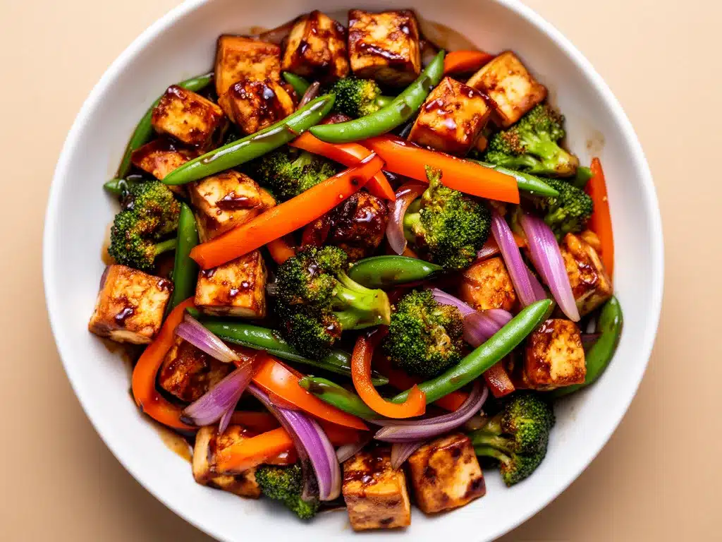Vegane Gemüsepfanne mit Tofu: 20 Min Rezept 4 vegane Gemüsepfanne mit Tofu preparation steps