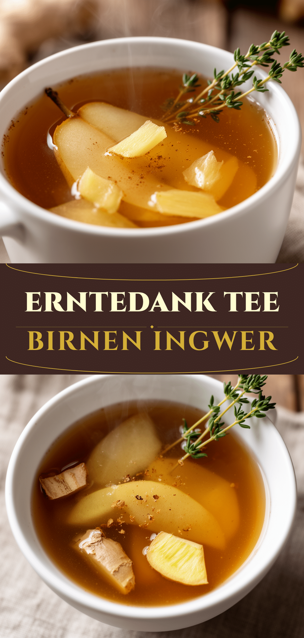 Wärmender Erntedank Birnen Ingwer Tee: Bestes Rezept 5 Wärmender Erntedank Birnen Ingwer Tee recipe