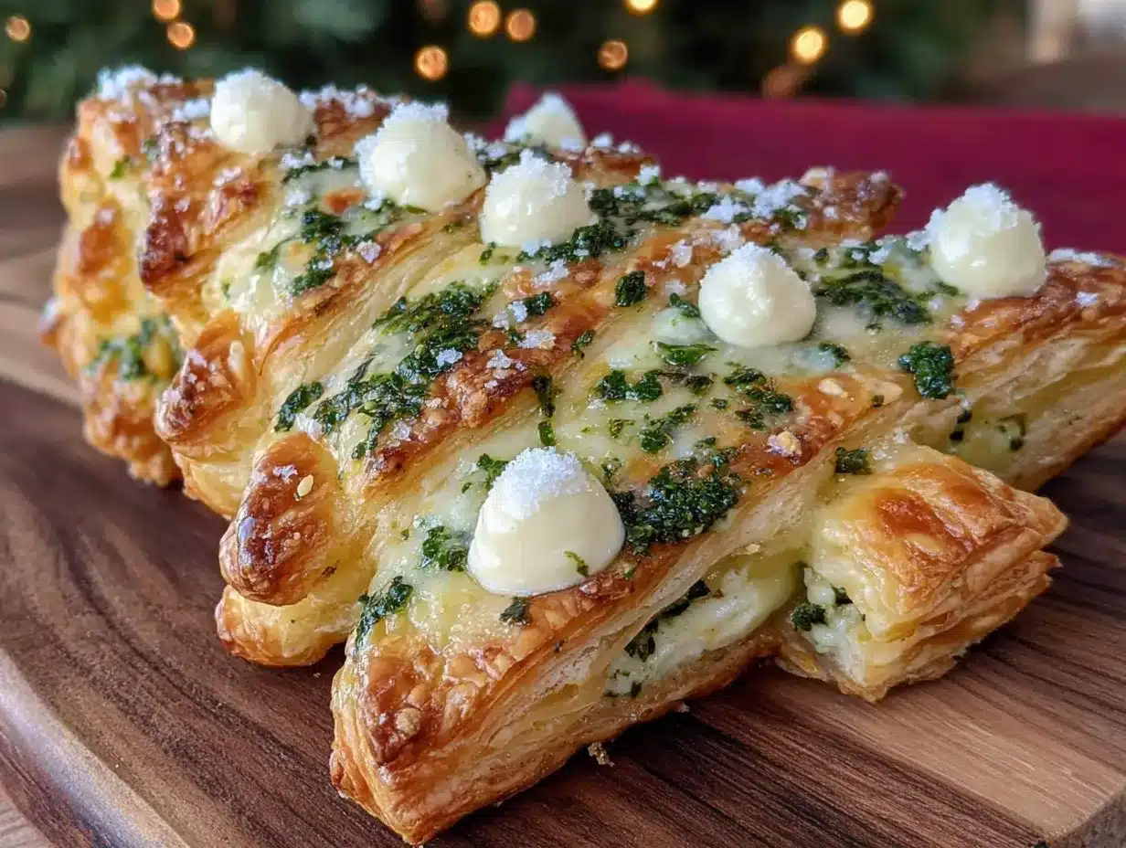 Blätterteig-Tannenbaum mit Pesto: So macht Oma das 4 Blätterteig-Tannenbaum mit Pesto preparation steps