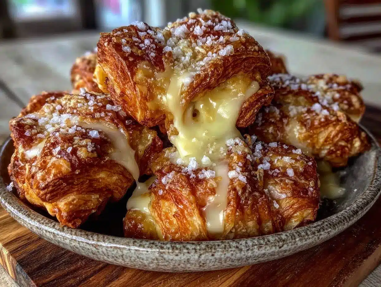 Käse-Schinken-Croissants: Kindgerechtes Rezept mit Kindern 4 Käse-Schinken-Croissants preparation steps