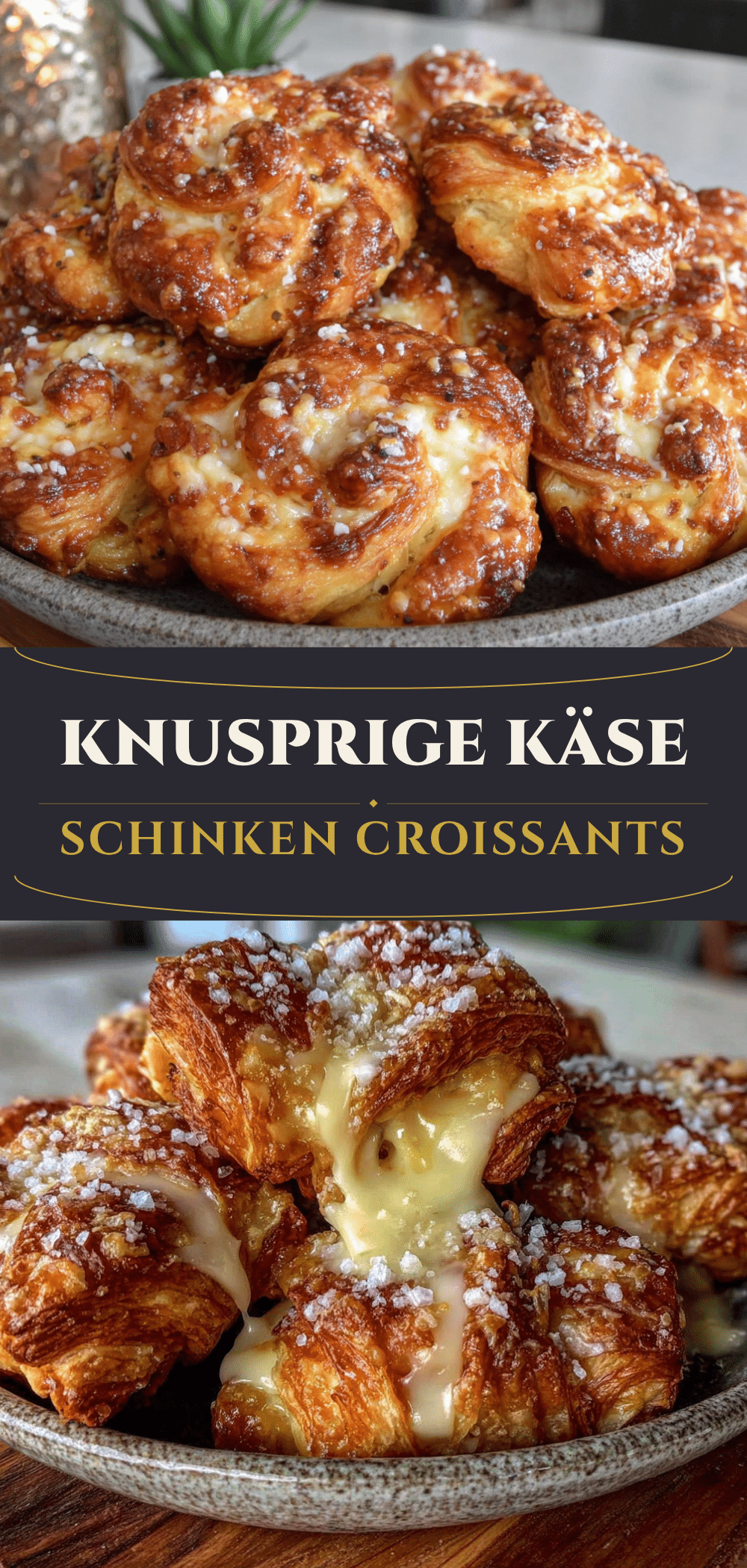 Käse-Schinken-Croissants: Kindgerechtes Rezept mit Kindern 5 Käse-Schinken-Croissants recipe