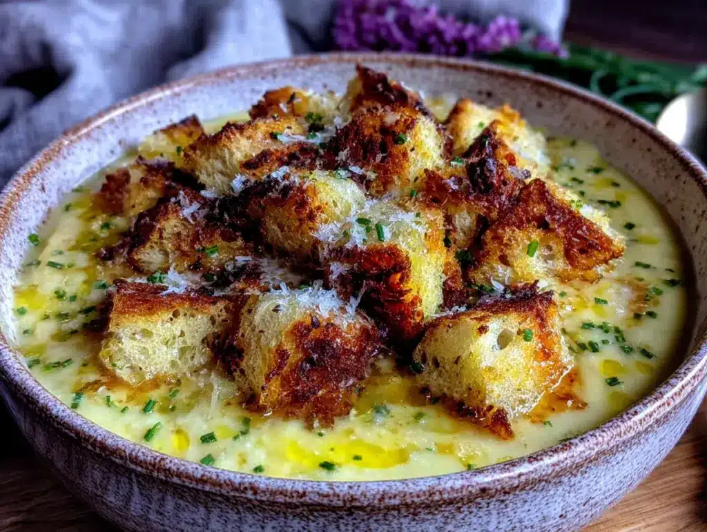 Vegetarische Käse-Lauch-Suppe - featured image