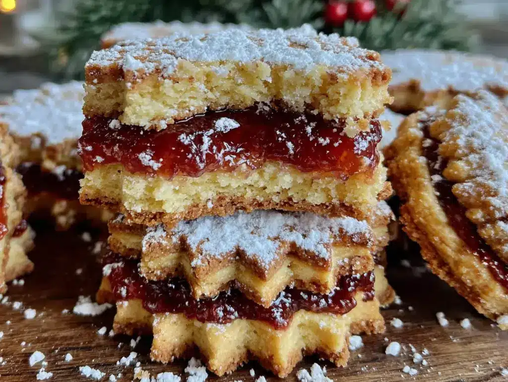 Weihnachts-Linzer-Plätzchen - featured image