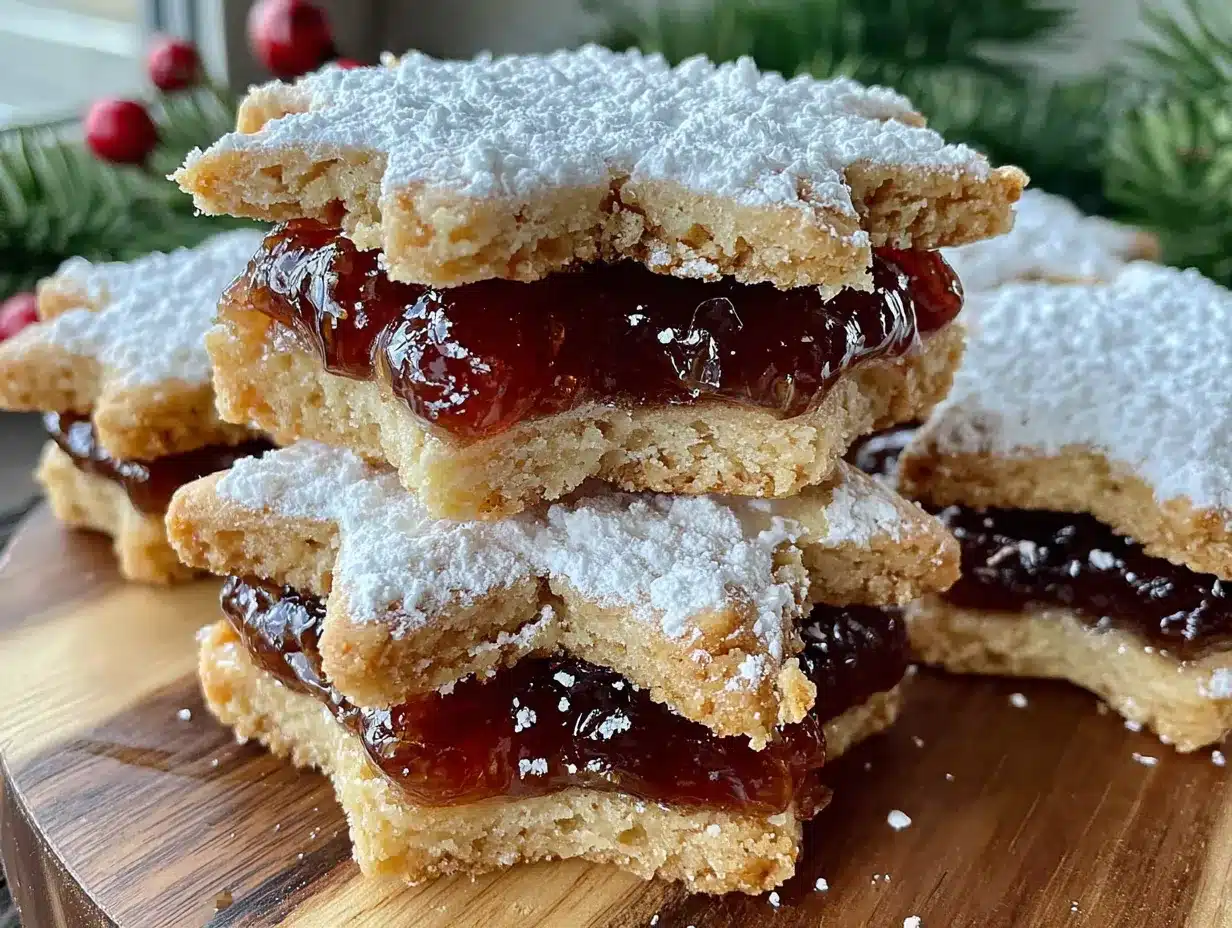 Weihnachts-Linzer-Plätzchen: 1x machen, 4x essen 4 Weihnachts-Linzer-Plätzchen preparation steps