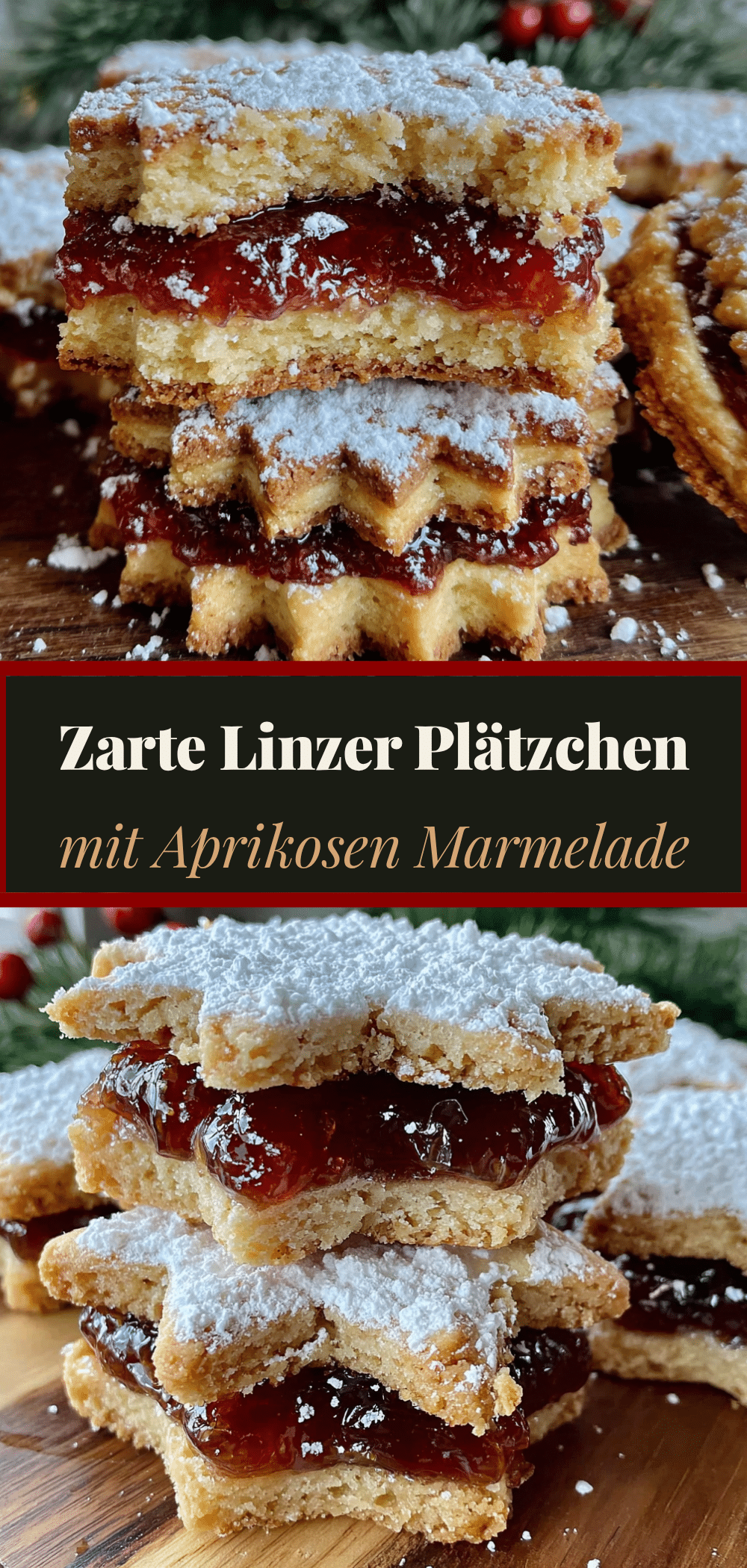 Weihnachts-Linzer-Plätzchen: 1x machen, 4x essen 5 Weihnachts-Linzer-Plätzchen recipe